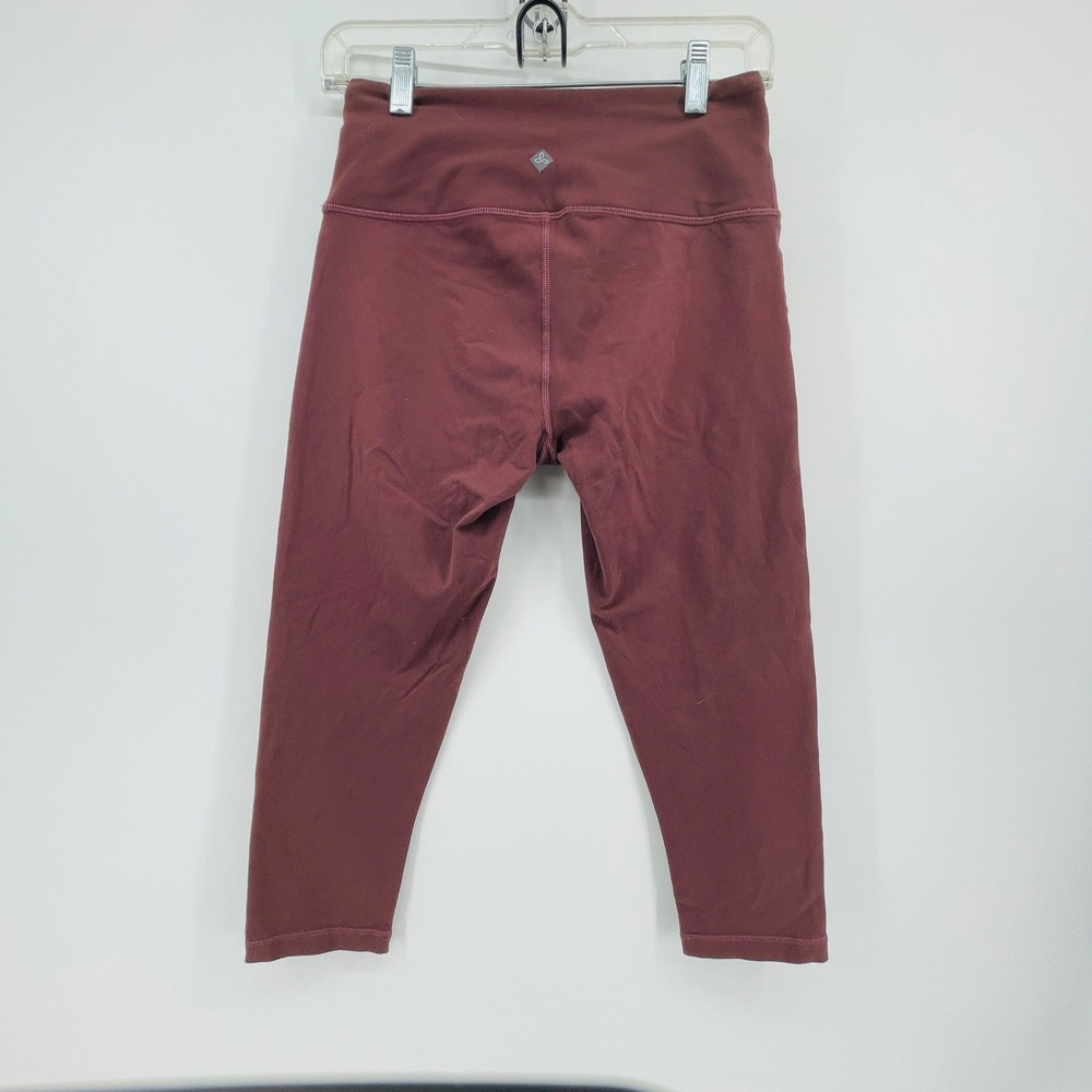 Prana Women's Burgundy High Waist Capris Leggings Size S - Picture 6 of 11